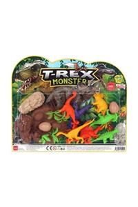 MGS OYUNCAK Büyük Dinazor Kartela Trex Monster Dinozor Set 3609