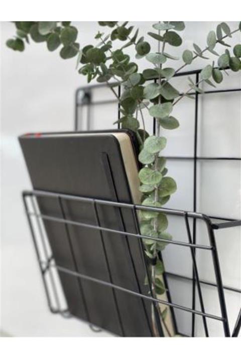 Tedarikcenter Modern Askılık Metal Dergilik Gazetelik Tezgah Masa Üstü Düzenleyici Duvar Rafı Kitaplık