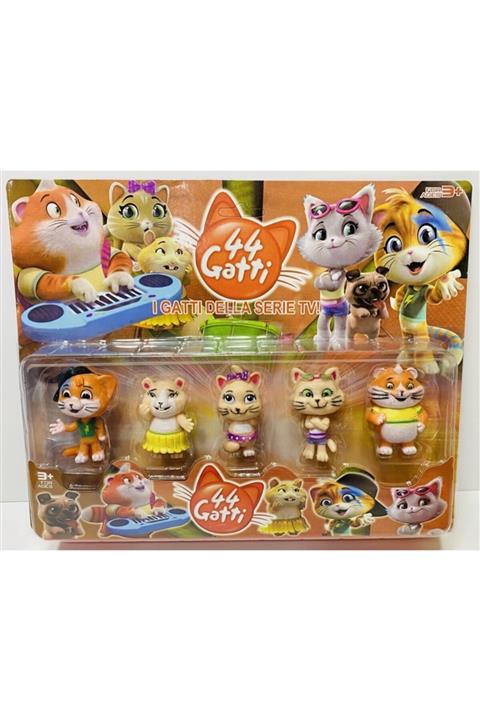 toysandmore 44 Cats Figür Oyuncak Sevimli Kedi Ve Sincap Set5 Li