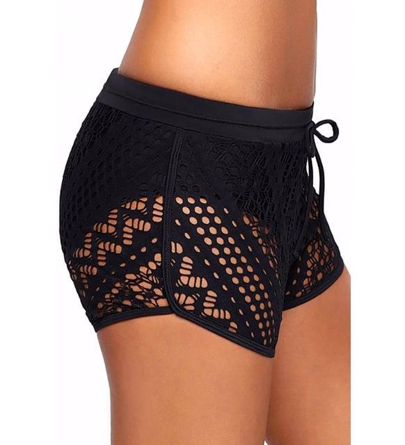 Angelsin Dantel Deniz Şortu Birleşik Bikini Alt