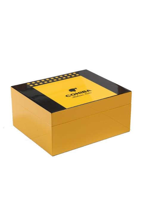 COHİBA Habana Cuba Humidor Puro Kutusu Sarı Siyah