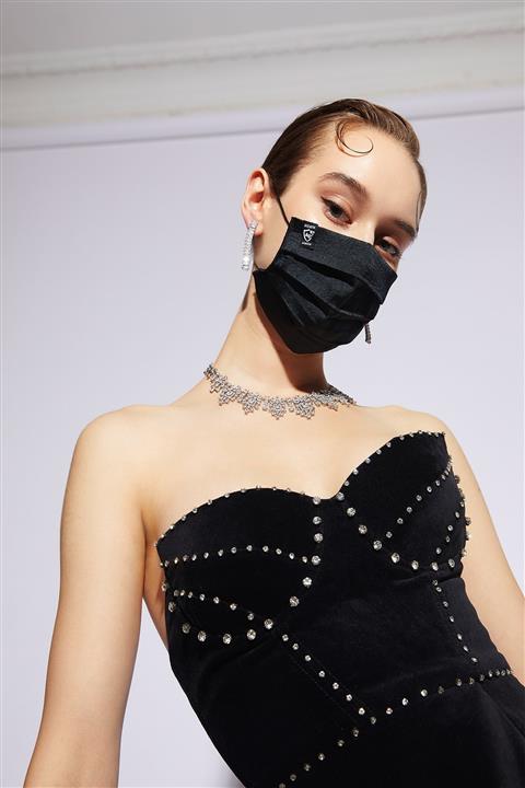 DIZAYN MASK Siyah Yıkanabilir Gümüş Iyon Bez Maske