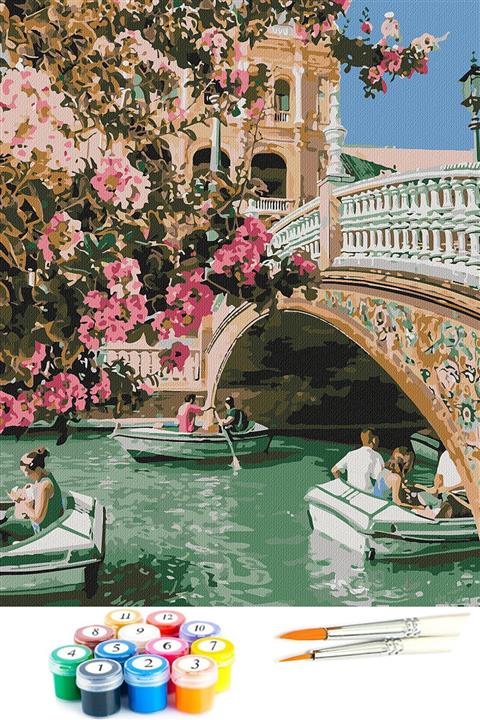 Carpuz Hobby Sayılarla Boyama Tablo Seti Venedik 40x50cm Kasnaklı