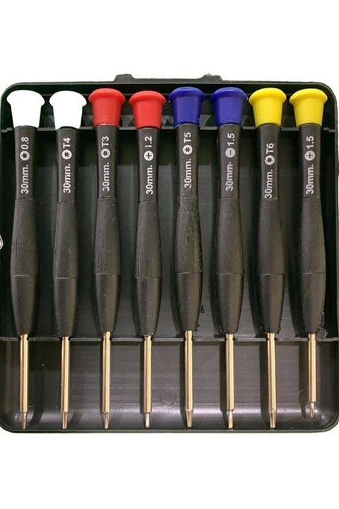 Orjinal merkez Real Özs-10480 8li Renkli Saatçi Tornavida Seti Telefon Tornavida Seti Tamir Seti 8 Parça 1410