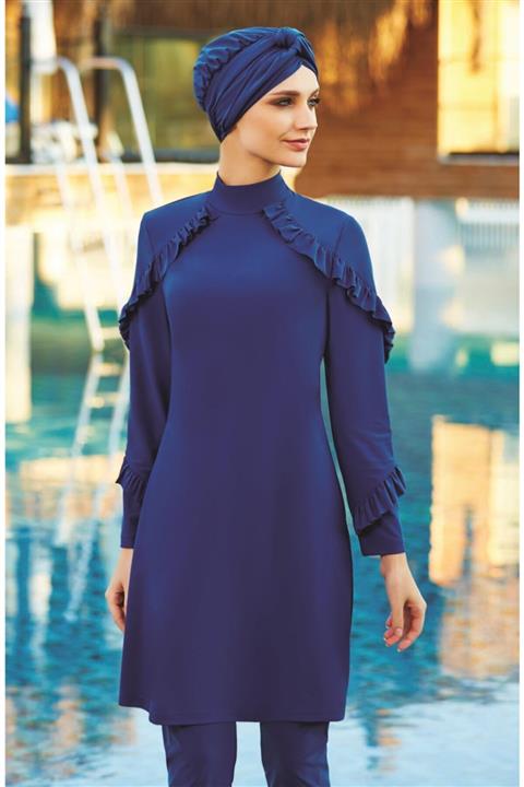 Adasea Kadın Lacivert Tam Tesettür Mayo