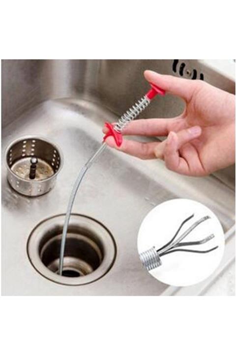 firsatgeldi Gri Mini Susta Lavabo Ve Gider Boruları Tıkanıklığı Için Kıskaç Boru 90cm