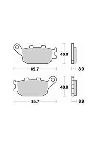 Moto Adv Garage Yamaha Mt-07 / Tracer Arka Fren Balatası Sinterli Braking