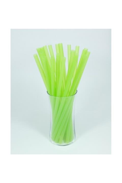 Letsparty Yeşil Frozen Kalın Pipet 100'lü