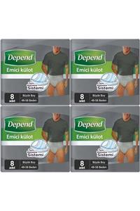 Depend Emici Külot Hasta Bezi Büyük Erkek 32 Adet (4pk*8)