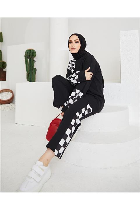 Modaliz Kare Detay Eşofman Takımı