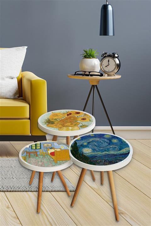 Hediyeler Kapında Triple Art Roma Zigon Sehpa 3'lü