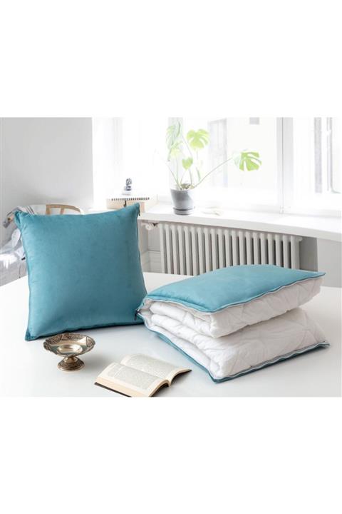 dhinchers Sürpriz Yorgan Turkuaz Çok Amaçlı Sürpriz Yorgan (150x200) Yastık