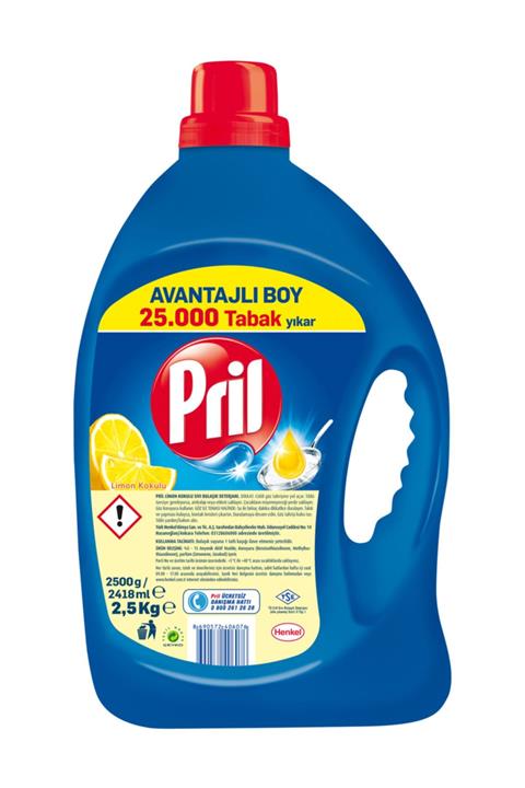 Pril Elde Bulaşık Deterjanı Üçlü Güç Limon 2,5 kg