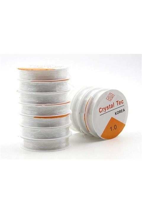By MO Accessories Şeffaf Silikon Misina, 10 Adet, 1 Mm Kalınlığında, Esnek, El Işi, Takı Aksesuar Kolye Lastik Misina
