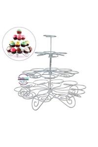 Pasta1001 Metal Cupcake Standı 4 Katlı 24 Lü Kek Standı