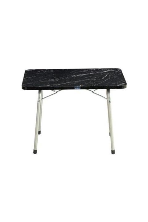 Externo Granit Mermer Desenli Ahşap Katlanır Balkon Teras Sehpası 45cmx60cm Bbcamp0013