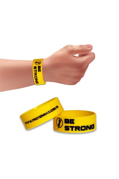 Proteinmax Be Strong Sporcu Silikon Bileklik - Sarı