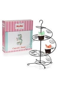 Eminonutoptanci Metal Cupcake Standı Siyah 15'li