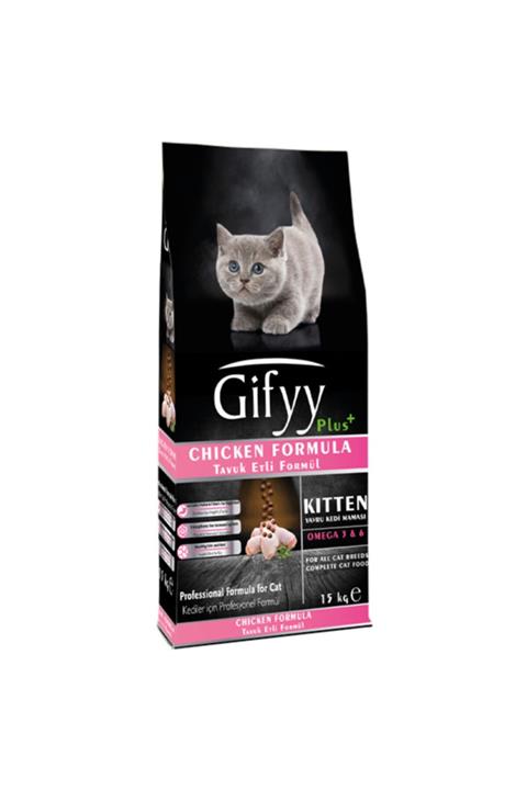 Gifyy Tavuklu Yavru Kedi Maması 15 Kg