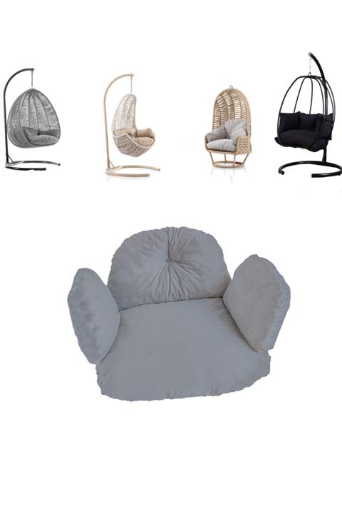 Kırlenta Tek Kişilik Salıncak Minderi Gri