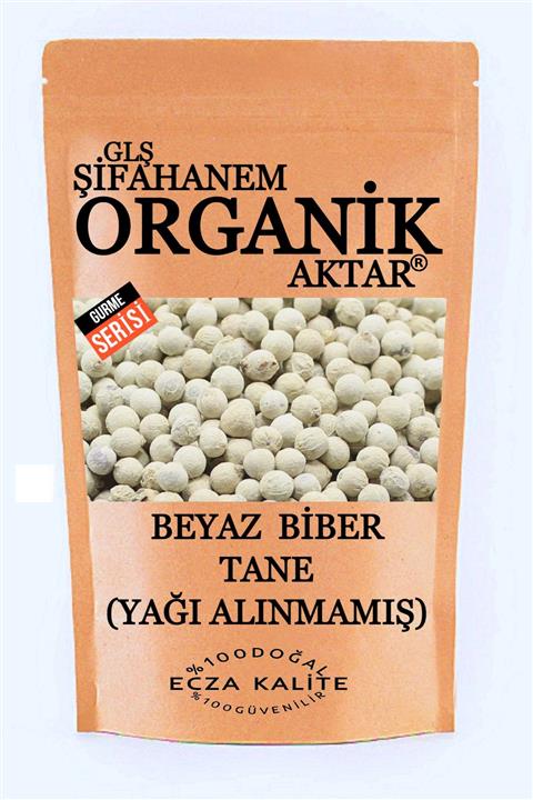 GLŞ ŞİFAHANEM ORGANİK AKTAR Beyaz Tane Biber Beyaz Karabiber 50 gr
