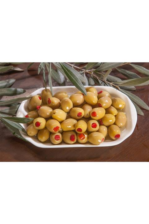 Has Premium Kırmızı Biber Dolgulu Yeşil Zeytin - Kırmızı Biber Dolgulu 1450gr