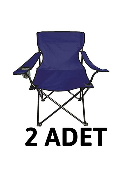 urgancıoğlu Kamp Sandalyesi Balıkçı Plaj Piknik Rejisör Koltuğu 2 Adet Lacivert