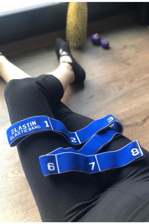 Elastin Yeni Nesil Ayarlanabilir Kopmaz Pilates Yoga Esneme Lastiği Direnç Bandı