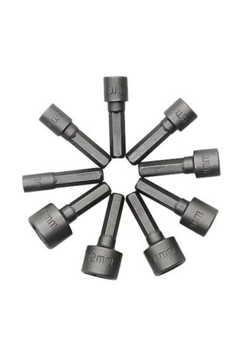kayasanyapimarket 9 Parça Somun Anahtarı Somun Sıkma Seti Matkap Uçları