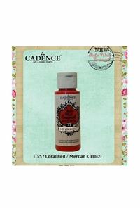 Cadence Style Matt Enamel Cam & Porselen Boyası 59 ml. E-357 Mercan Kırmızı