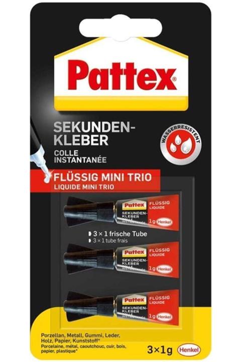Pattex Yapıştırıcı Trio Süper Gel Mini 3x1 Gr. 1943764
