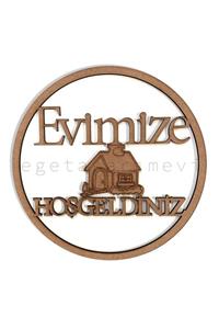 Marstanal 30cm Evimize Hoşgeldiniz Yazılı Kapı Süsü Kasnak