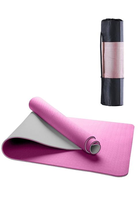 Gymo Ekolojik 6mm Tpe Yoga Matı Pilates Minderi Rose Red