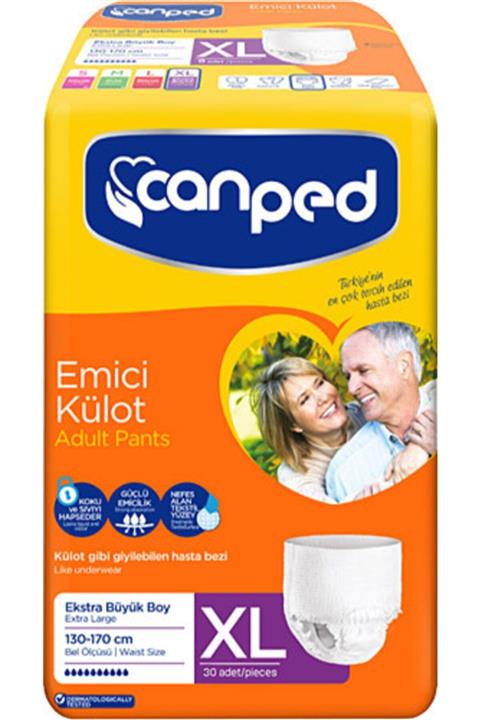 Canped Emici Külot Ekstra Büyük Xl 30'lu Hasta Bezi
