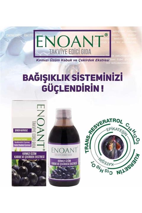 Enoant Kırmızı Üzüm Kabuk Ve Çekirdek Ekstresi