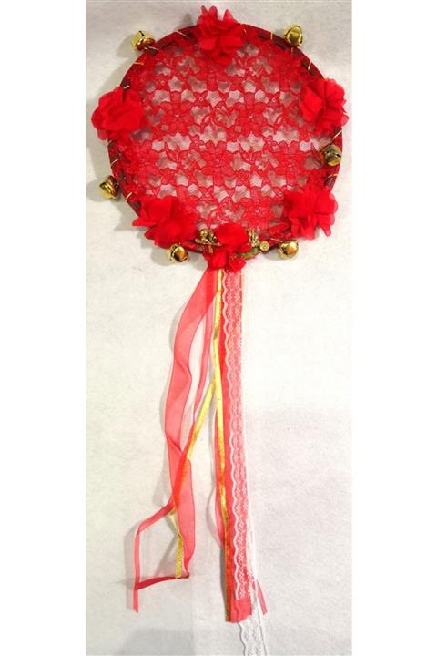 EMİR KINA Dantelli Gelin Tefi Kırmızı