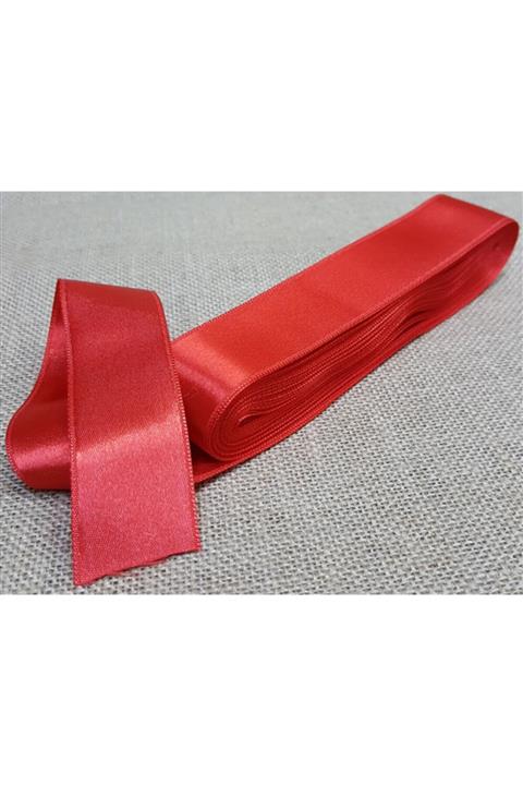 Aker Hediyelik Kırmızı Saten Kurdela 3cm 10m Kırmızı Saten Kurdele Şerit – 3cm Saten Kurdela