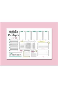 Ünsal Desing Haftalık Planlayıcı Yazılabilir Silinebilir Pvc 29.7x42cm Weekly Planner