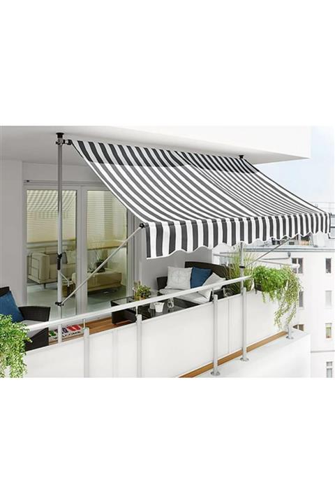 Depodeco Sunfun Teleskopik Tente Gri Beyaz 250x130 cm