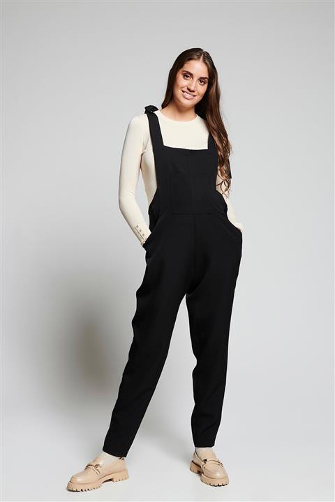 LYN MAMA Johana Siyah Konforlu Cepli Hamile Salopet