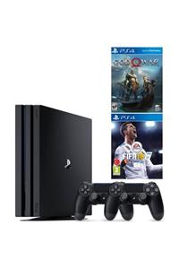 Sony PS4 Pro 1Tb Konsol + 2. Kol + PS4 God Of War 4 + PS4 Fifa 18