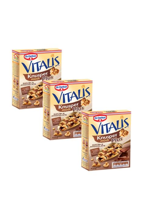 Dr. Oetker Vitalis Sütlü-bitter Çikolatalı Çıtır Müsli 3'lü Paket