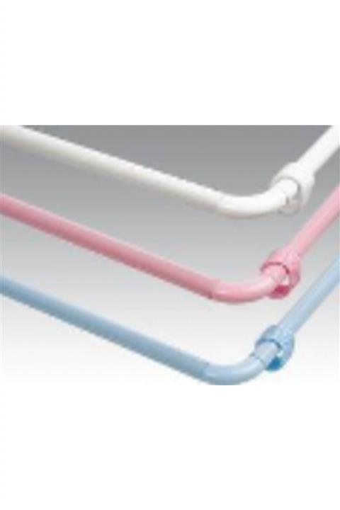 Zethome Banyo Duş Perde Borusu Köşe Boru