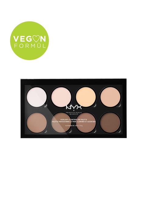 NYX Professional Makeup Aydınlatıcı & Kontür Paleti - Highlight & Contour Pro Palette 208 g 800897836245