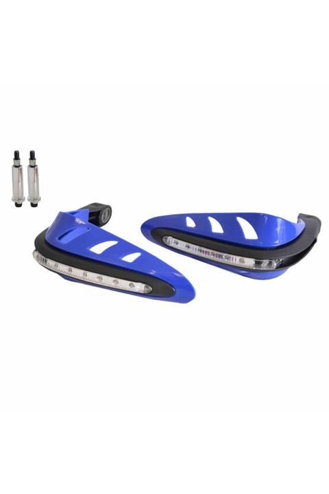 monero Motosiklet Ledli El Koruma Mavi