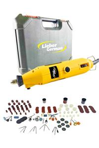 Lieber German Teknoloji 340 Parça 400 Watt 60.000 Rpm 6 Kademe Devirli Hobi Gravür Taşlama Zımpara Çantalı Set