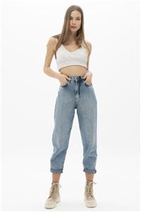 Female Project Lila Yüksek Bel Mom Jeans