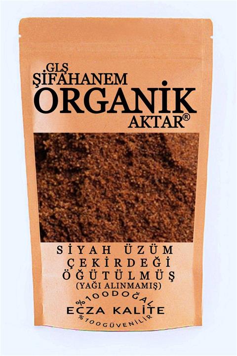 GLŞ ŞİFAHANEM ORGANİK AKTAR Siyah Öğütülmüş Üzüm Çekirdeği Tozu 1 kg