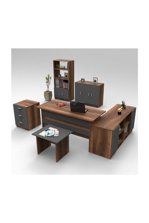 Robin Home Verona Abcdef Ofis Büro Masa Takımı Barok-gri