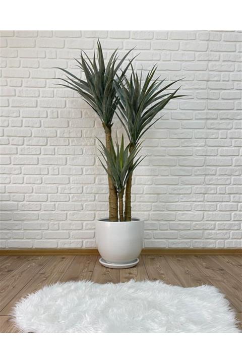 odka Saksı Tabaklı 40cm Kırık Beyaz